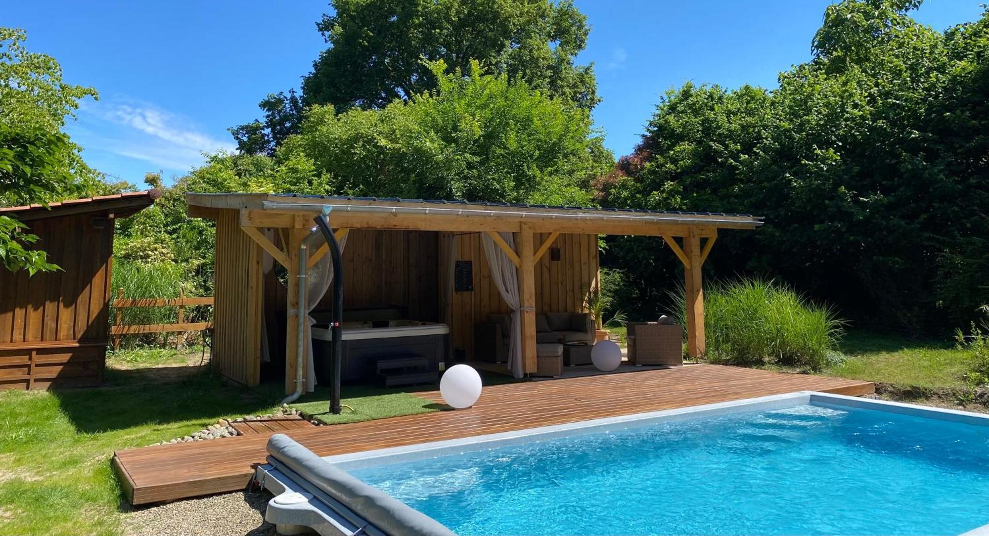 Gites & Spa De Charme " Ploum" Pouydesseaux Bagian luar foto